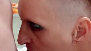 Milf Sandra prostitute whore gives blowjob in European setting