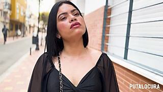 Curvy waitress Makarena hunts job ends up fucked in Putalocura