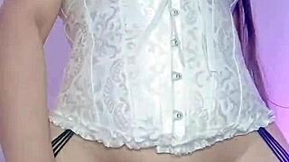 Mexican Stepmom with Giant Cameltoe Does Double Vaginal for Stepson in Homemade Lingerie Flashing