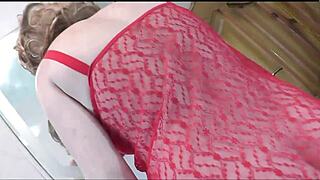 Sexy Wife Milf In Transparent Negligee Without Panties In Morning Wakes Up Pees Puts On Panties Bra Skirt Stockings High Heels Fetish No Panties Without Natural Tits Perfect Ass Milf Solo Wife