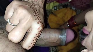 newly married couple does blowjob and hard pussy licking in close up