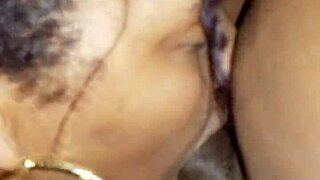 Gorgeous ebony milf craves massive black cock for intense blowjob action