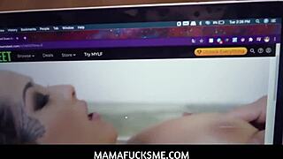 I notice my tattooed stepmom sees me masturbating and struggling with exam focus