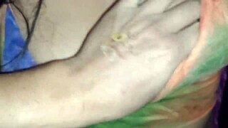 Suegro y nuera infiel después de la fiesta del barrio con anal creampie en rol de milf latina.