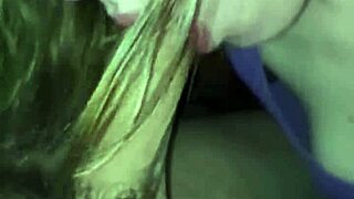 real homemade wife sucks big cock deep after bath with rough face fucking!