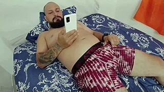 muscular colombian milf rides cowgirl style on big cock until intense orgasm hits