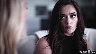 Whoa, hot milf films her husband roughly anal fucking assistant Sophia Burns with deepthroat and doggystyle pounding!