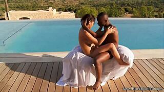 African ebony couple engages in outdoor fucking session with erotic instructions