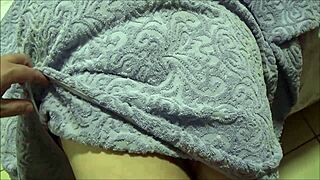 Latina milf wife shows shaved pussy