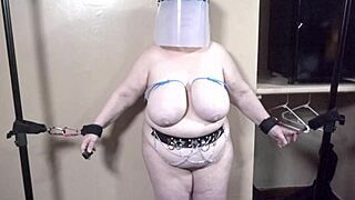 Slut sub curious fern endures tit suffering and udder busting in amateur roleplay with big tits and slow motion on March 14 2020. Homemade mature video shows consensual sensual submissive acts.
