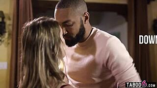 Arguing interracial milf wife Cadence Lux rough sex with husband