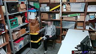 Busty Security Milf Felt A Shoplifting Guys Big Long Cock