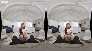 Redhead milf Lauren Phillips in hairy pussy pov hardcore sex from blackmail scenario