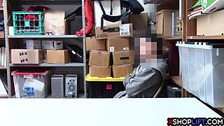 Busty Security Milf Felt A Shoplifting Guys Big Long Cock