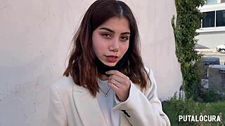 hey check out marina gold this hot latina milf getting caught and sucking cock outdoors