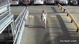 Unfaithful British Mature Lady Sonia Shows Her Huge Tits In Fetish Display