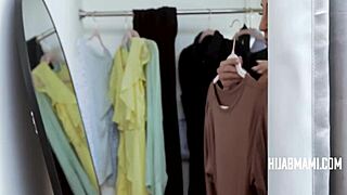 Hijab comes off and her limits vanish too with abi james connor kennedy!