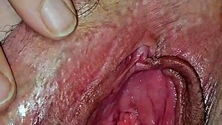 milf starts solo masturbation session with big tits on display