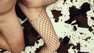 Gypsy SKINNY MILF Poses as Porno Model in Erotic Lingerie