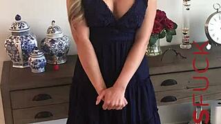 Hot Busty Blonde Milf Ellie Lilly Strips Naked During Casting Interview