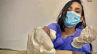 My patient got so hard i couldnt resist giving him a blowjob and handjob in hospital