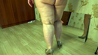 big ass fat milf lures you in and with dildo fucks her pussy doggy style in front of the mirror home fetish masturbation mature bbw amateur pawg