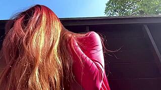 Italian hot milf Artemisia Love unleashes long hair fetish session outdoor!