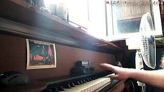 Aimee hot milf spreads legs in military costume for daddy roleplay with dirty talk and squirting.