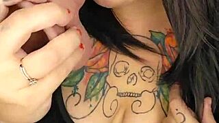 Lipstick MARKS on Dildo with Sloppy DEEPTHROAT Action!