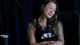 Blonde Brazilian milf in lingerie faces bold casting interview with Vovô Moai outdoors