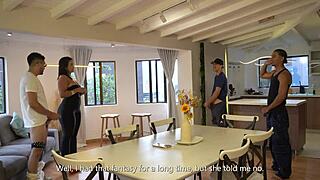 i tried to cheat on my ex-boyfriends but ended up in this wild amateur quartet full of group sex and deepthroat action