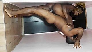 krissyjohs big dick makes africa black ebony babe with natural tits and narrow ass fuck him doggystyle everyday