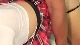 Mexicana en Lenceria de Colegiala Cogida en Video Amateur with Bedroom Blowjob and Petite Pov Fucking!