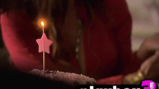 Amazing Big Boobs Blonde Babe Gets Kissed And Stripped By Perverted Lesbian Friend In Bedroom