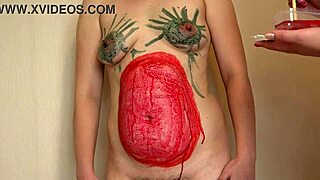 body art is an EXCITING prelude to SEXUAL games for mature lesbians. fat milf FUCKS slender girlfriend in amateur fetish pawg action!