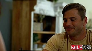 Curly redhead milf Kiki Daire craves Nathan Bronson's fresh cock licking and fucking her juicy shaved pussy deep with orgasmic intensity