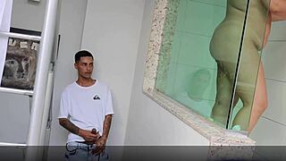 Watch this young stepson fuck his big-ass stepmom right after her bath! Video completo no red sheer com big cock blowjob action!