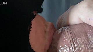 Mature housewife JERKS husband with lovely blowjob in bedroom