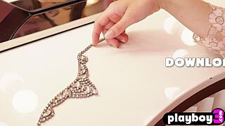 beautiful all natural milf stephanie manescu passionately poses in lingerie, slowly undressing