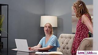 Petite Small Tits Stepmom Licking Stepdaughters Hairy Pussy