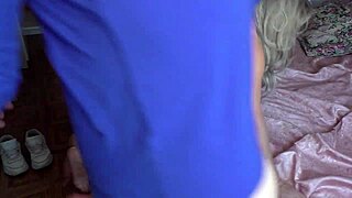 big stepmom sucks cock before bent over anal doggystyle