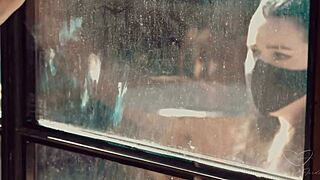 Blonde astrid love bends over for doggystyle sex with girlfriend in outdoor lesbian encounter