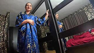 slutty geisha sucks cock and plays with cum!