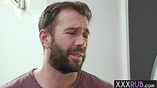 Horny big tits Asian milf masseuse Nicole Doshi delivers epic tit job and foot job! 💦👣