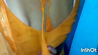 Newly married indian couple, ready for the best kissing and blowjob in hot romantic wife husband scene at wedding party?