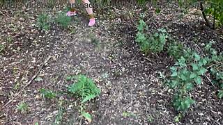 Subtle Tease as Horny Stranger Spots Perverted Milf Masturbating Outdoors, Leading to a Steamy Cumshot on Her Swollen Pregnant Belly