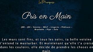 Ce qui arrive quand une milf française voisine prend les commandes en audio européen intrigant
