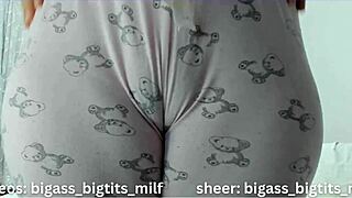 Colombian curvy Latina milf spreads big pussy lips and cameltoe in solo squirting session