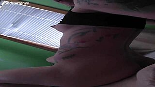 Skinny brunette girlfriend wakes him with rough doggystyle pounding and screaming orgasm in homemade pov.