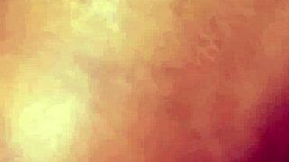 hey check out this bbw blonde masturbating with her big tits until she cums hard